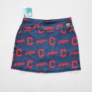 Loudmouth Cleveland Indians Skort Womens Small Blue Red Active Stretch Pockets